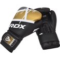 thumbnail image 1 of RDX F7 Leather Boxing Gloves, Golden, 16oz, 1 of 7