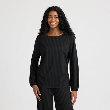 Mexx Women’s Pinstripe Stretch Knit Top