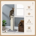 thumbnail image 4 of PawHut 32" Cat Scratching Post for Indoor Cats w/ Sisal Teasing Ball Grey, 4 of 9