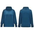 thumbnail image 4 of TIMIFIS Turtleneck Sweater Women Oversized Sweaters Fall Long Sleeve Spilt Hem Tunic Pullover Sweater Knit Tops Ribbed Knit Pullover Sweater Jumper Tops OuterwearFall/Winter, 4 of 5