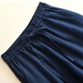 thumbnail image 4 of VEKDONE Womens Cotton Linen Long Pants Navy XL, 4 of 5