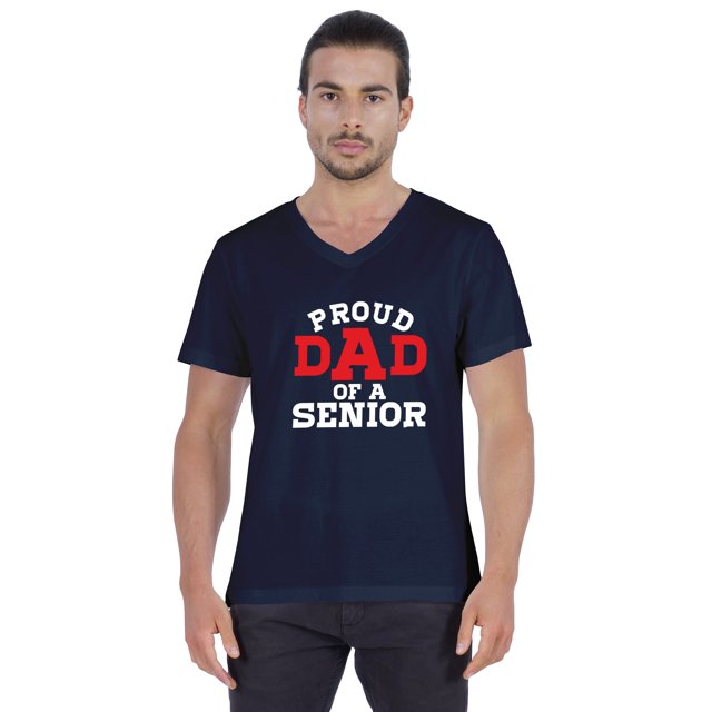 Inkmeso Mens Gradution Tee Shirt Proud Dad Of A Senior€ Graphic Print Tshirt For Daddy Gift