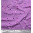 thumbnail image 1 of Soimoi Poly Georgette Fabric Texture & Triangle Geometric Decor Fabric Printed Yard 52 Inch Wide, 1 of 3