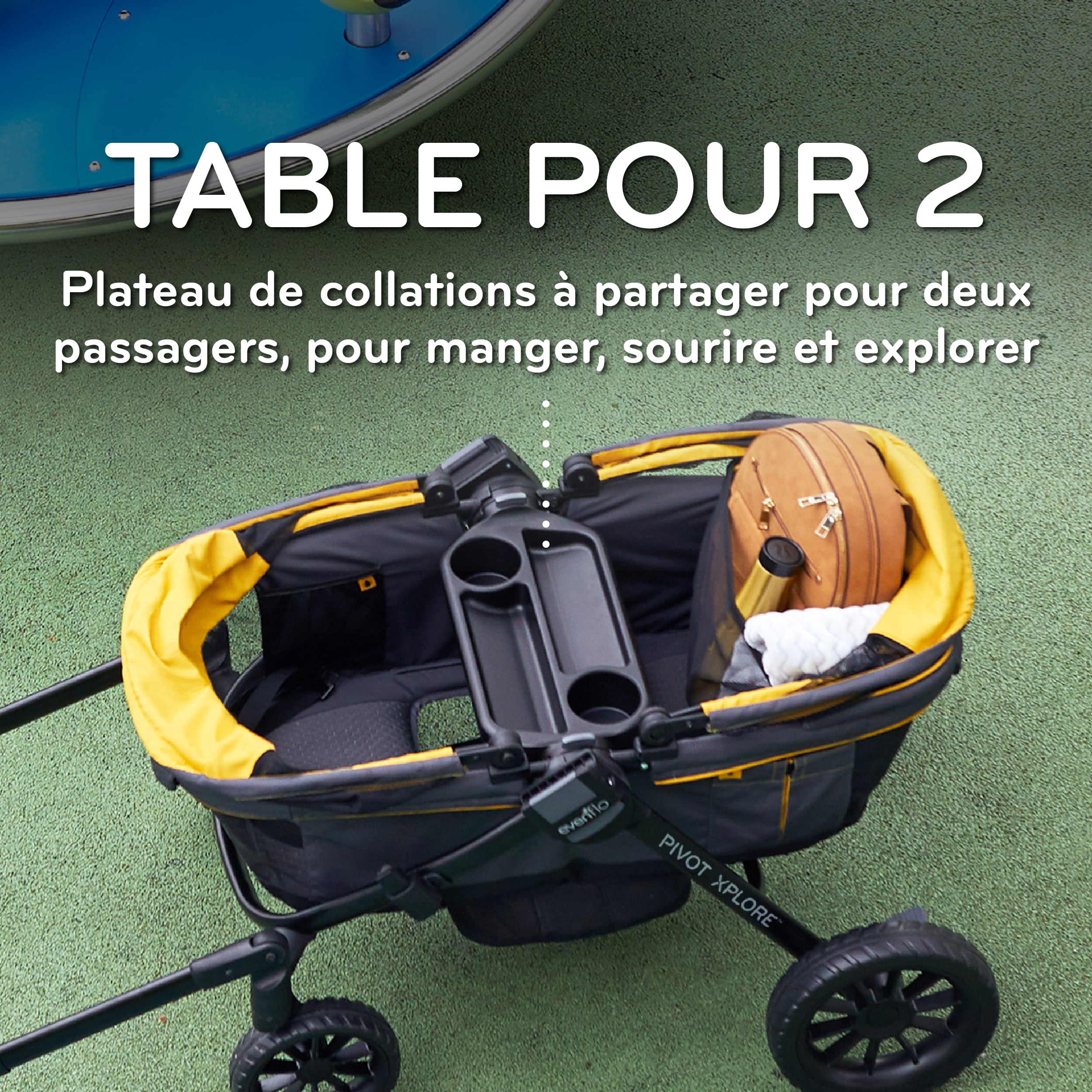 Evenflo Pivot Explore All-Terrain Stroller Wagon (6-60 Months - Max 55 lbs Per Side)