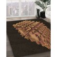 thumbnail image 3 of Ahgly Company Tapis d'Intérieur Lavables en Machine, Ronds, Transitionnels, Marron Selle, Ronds de 8', 3 of 7
