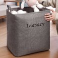 thumbnail image 3 of Laundry Hamper Bag Large Capacity Saving Space Demin Washing Storage Foldable Clothes Basket for Bedroom, 3 of 7