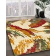 thumbnail image 2 of Ahgly Company Tapis d'Intérieur Carrés Abstraits Jaunes Abstraits pour Aire, 8 Pieds Carré, 2 of 6