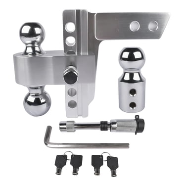 Adjustable Trailer Hitch Fits 2" Receiver, 6" Drop/Rise Heavy Duty Aluminum Drop Hitch,12500 LBS