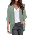 thumbnail image 1 of 2025 Cardigan Transparent à Manches Courtes pour Femmes, Cardigan en Mousseline à devant Ouvert, Chandails pour Femmes, Taille 3X, Haut, 1 of 4