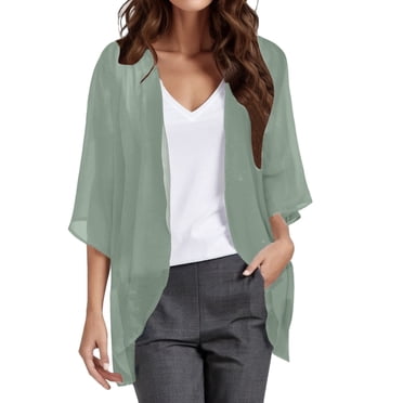 2025 Women's Short Sleeve Sheer Casual Cardigans Open Front Chiffon Cardigan Womens Leopard Sweater Top Sheer Cardigans for Women Summer Womens Long Sleeves Leopard Print Cardigan