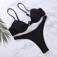 thumbnail image 4 of Faithtur Women Solid Color Adjustable Spaghetti Strap Underwire Bra + Thong, 4 of 9