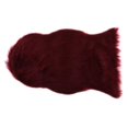 thumbnail image 3 of DOLITY 60x90cm Shaggy Soft Faux Sheepskin Area Rug Floor Carpet Mat - Red, 3 of 9
