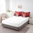 thumbnail image 4 of YST Ensemble de Douillette Grand 7 Pcs, Rouge et Or, Ensemble Complet de Batterie Tout-en-un avec Ensemble de Draps pour Enfants et Adultes, Ensemble de Literie Instrument de Musique Jazz, Ensemble de Lit Réversible Hip-Hop Hippie, 4 of 5