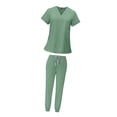 thumbnail image 4 of Female Scrub Set V Neckline Nurse Workwear for Beauty Center SPA Cosmetology S, 4 of 8