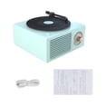 thumbnail image 1 of Turntable Universal Multicolor Wireless Speaker Stereo Sound Supplies Wireless Multifunction Box Charging Record Player Home Studio Desktop Hotel Shop Green, 1 of 9