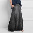 thumbnail image 2 of Jupes d'Été pour Femmes Robe pour Femmes 2023 Mode Jupe de Cowboy pour Femmes Confortable Extensible Grande Taille (avec Boutons), 2 of 5