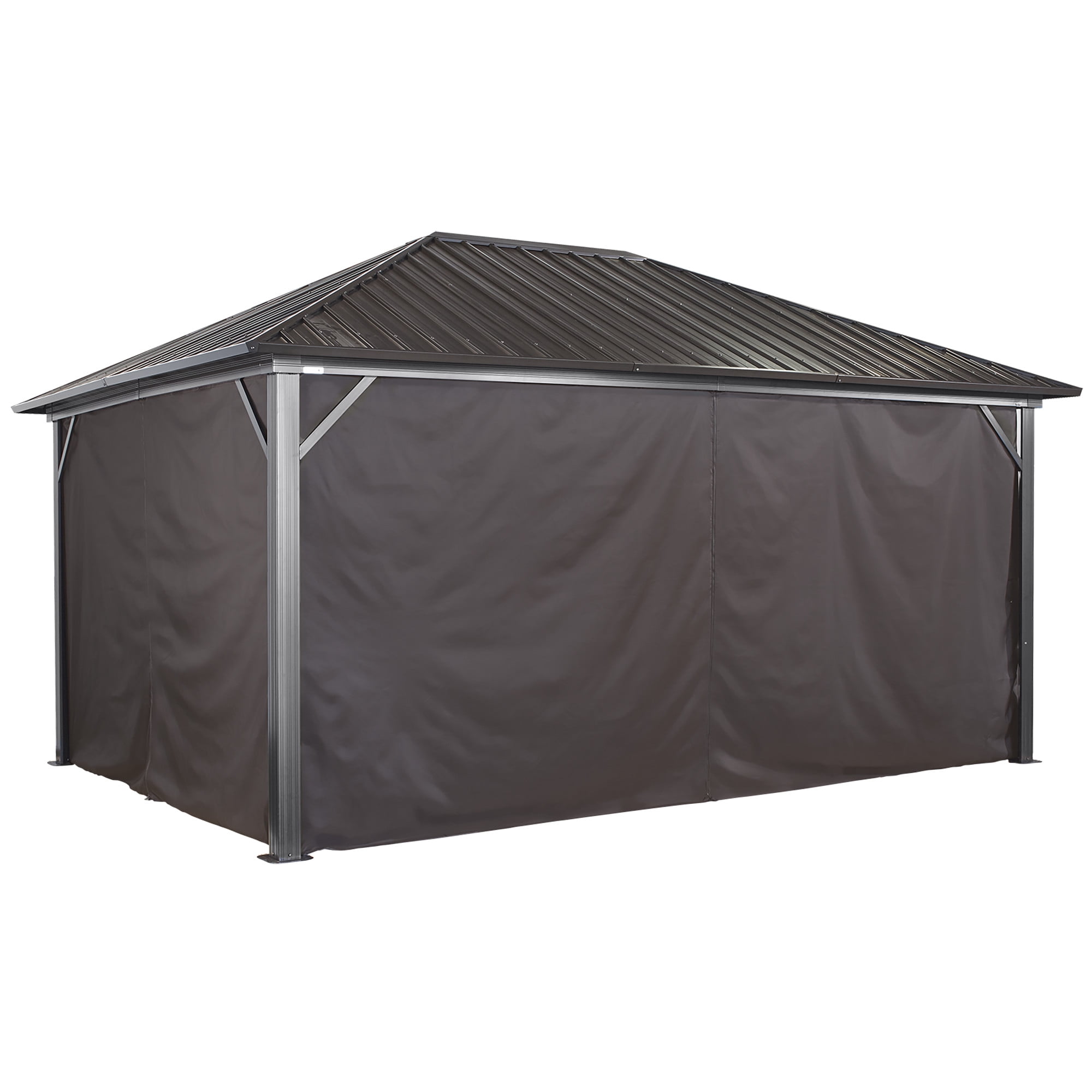 Sojag Genova 10 x 7 ft Dark Brown Curtains For Gazebo, Poly