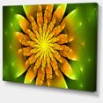 thumbnail image 2 of Bright Yellow Fractal Flower on Green - Floral Canvas Art Print, 2 of 4