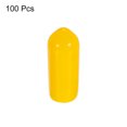 thumbnail image 3 of Unique Bargains 100 Pcs Capuchons d'Extrémité en Caoutchouc 5 mm Couvercle PVC Vinyle Protecteur de Filetage de Vis Capuchons Ronds pour Tablette en Fil Jaune, 3 of 5