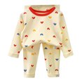 thumbnail image 1 of WEAIXIMIUNG Christmas Solid Color Children's Hoodie Set With Thick Fall And Winter Homewear Pajamas 100, 1 of 6