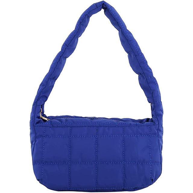 LinYooLi Quilted Tote Bags for Women Lightweight Quilted Padding Shoulder Bag Down Cotton Padded Large Tote Bags Lattice