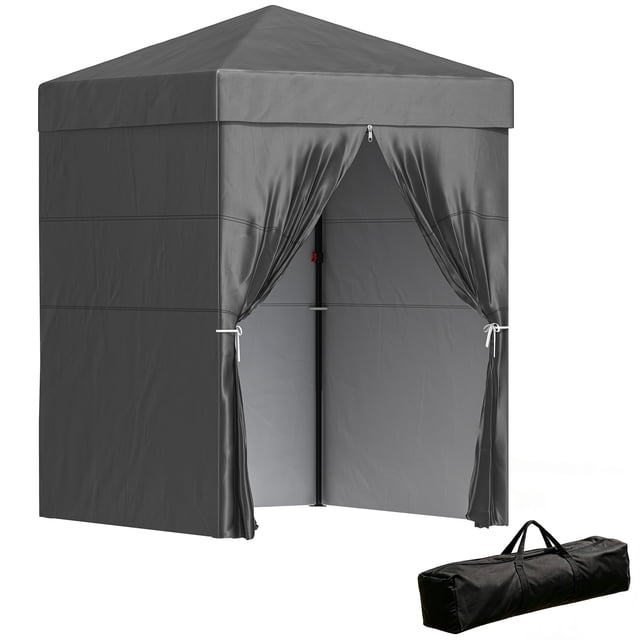 Outsunny Abri à Déploiement Rapide Compact 5 X 5 Pi, Auvent d'Intimité Portable UPF50+