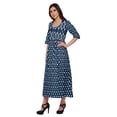 thumbnail image 2 of Moomaya Haut Indien Imprimé Robe Kurti Longue Tunique à Manches 3/4 Robes pour Femmes, 2 of 5