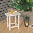 thumbnail image 3 of Gymax Table d'Appoint Adirondack de Patio 18 Pieds' Résistant aux Intempéries en HDPE pour Jardin et Cour Blanc, 3 of 7