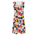 thumbnail image 4 of Ovzne Robes d'Été pour Femmes Robe d'Été pour Femmes Mode Couleur Unie Poche Sans Manches Robe à Col en V Robe Grande Taille Robe Imprimée Liquidation, 4 of 5