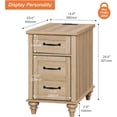 thumbnail image 2 of WAMPAT Table d'Extrémité avec Station de Recharge, Table d'Appoint en Bois avec Tiroir et Armoire de Rangement, Table de Nuit Moderne avec Prises de Courant et Ports USB pour Salon et Chambre, Chêne, 2 of 9