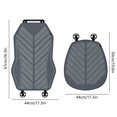 thumbnail image 3 of Full Set Suede Car Seat Cushion Cover In Black Polyester Size 26.37X17.32X0.79 Inches Half Pack Includes Cushion And Backrest Comfortable Design, 3 of 8