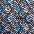 thumbnail image 1 of oneOone Polyester Lycra Navy Blue Fabric Geometric Dress Material Fabric Print Fabric By The Yard 56 Inch Wide, 1 of 5