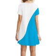 thumbnail image 4 of Birdeem Womens Casual Color-Blocking Printed Short-Sleeved Round-Neck Dress, 4 of 5