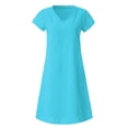 thumbnail image 1 of AMERTEER Robe Décontractée en Coton Style Été pour Femmes, 1 of 7