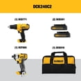 thumbnail image 2 of DEWALT 20V MAX Ensemble Combiné de Perceuse Sans Fil, 2 Outils (DCK240C2), 2 of 8