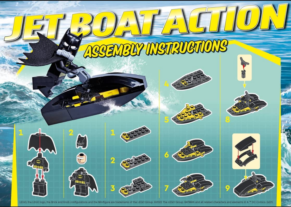 LEGO DC Superheroes: Batman Minifigure with Jet Ski and Bat-a-Rang