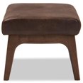 thumbnail image 4 of Baxton Studio Bianca Faux Leather Ottoman in Brown and Walnut Brown, 4 of 6