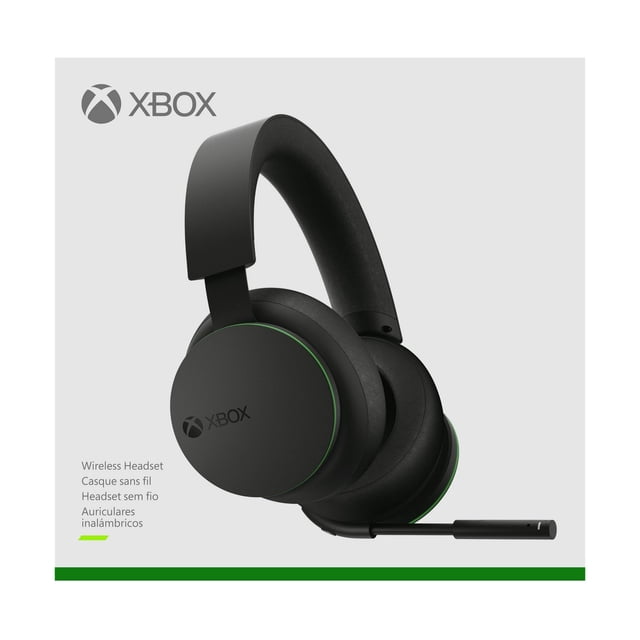 Xbox Casque Sans Fil pour Appareils Xbox Series X/S, Xbox One et Windows 10, Vue Frontale d'Un Casque Noir Circum-Aural avec un Serre-Tête Rembourré Ajustable, Cadrans d'Oreillette Rotatifs pour Régler le volume et l'Équilibre Jeu/chat, microphone Rétractable, Appairage Sans Fil Xbox et Connectivité Bluetooth, et Prise en Charge de Windows Sonic, Dolby Atmos et DTS Casque:X par Spécifications de Produit; Utilisé Souvent comme Casque de Voyage pour la Musique mobile Ou les Appels.