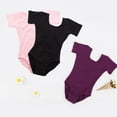 thumbnail image 2 of Tenue de Danse Extensible pour Enfants, Douce pour la Peau, Bonne Élasticité, Classique, Col Rond, Justaucorps Combinaison, Tenue de Danse Douce, Costume Léotard, Violet, P, 2 of 9