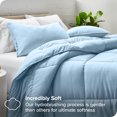thumbnail image 2 of Bare Home Goose Down Alternative Comforter Set - 3 Piece Set - Queen, Light Blue, 2 of 7