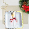 thumbnail image 3 of Christmas Disposable Plates Plastic 9 in Round Festive Design 10 Count, 3 of 7