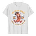 thumbnail image 4 of LUOGENLI T-shirts pour Femme pour Femmes T-Shirt Mode pour Dames T-Shirt Décontracté Imprimé Col Rond Manches Courtes Haut pour l'Été Amusant T-shirts pour Femmes T-shirts Graphiques TTG Grande Taille Fête de la Saint-Patrick Blanc TTG, 4 of 4