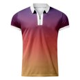 thumbnail image 2 of BOBOGOJP Polos de Golf pour Hommes à Manches Courtes, Imprimé, Performance, Évacuation de l'Humidité, Polo (Rose, TG), 2 of 5