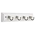 thumbnail image 2 of Liberty Hardware 139630 White & Satin Nickel- Acry Rail & 4 Hook, 2 of 2