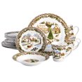 thumbnail image 1 of Gibson Christmas Toile 16 Piece Dinnerware Set, Fine Ceramic, 1 of 6