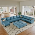 thumbnail image 1 of LLappuil Modular Sectional Sofa, 14 Seat Oversized Modular Sectional Sofa with Storage, Faux Leather Waterproof Sofa for Living Room, 1 of 8