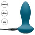thumbnail image 3 of CalExotics Power Gem Vibrating Petite Crystal Probe Silicone Anal Plug, Blue, 3 of 8
