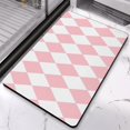 thumbnail image 3 of 20x32 in Checkered Bathroom Runner Rug - Non-Slip Long Bath Mat, Water Absorbent, Soft Microfiber, Machine Washable, Ideal for Bathtub & Showers., 3 of 5