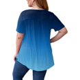 thumbnail image 4 of AMERTEER Femmes Mode Dentelle Uni à Empiècements Col Rond Manches Courtes T-Shirt Blouse Hauts T-Shirt pour Femmes, 4 of 6