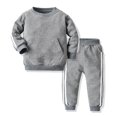 thumbnail image 2 of Ensemble de Chandail en Molleton Décontracté pour Garçons 2 Pcs Ensemble de Survêtement Automne pour Filles Tout-Petits Tenue de Printemps Automne Col Rond, 2 of 9